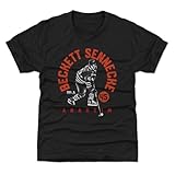 500 LEVEL Beckett Sennecke Anaheim Retro Arch Youth Shirt (Tri Black, 10-12Y Large)