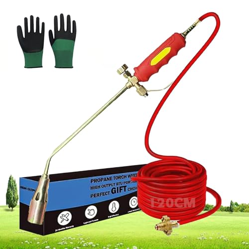 Frontaley New Portable Propane Torch Weed Burner Kit, Intelligenck Flame Thrower Gun. Firmsteady...