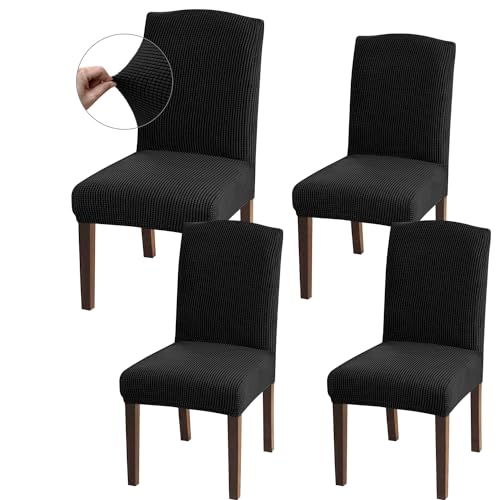 Granbest High Stretch Dining Chair Slipcovers, Universal Fit Jacquard Parson Dining Chair Covers