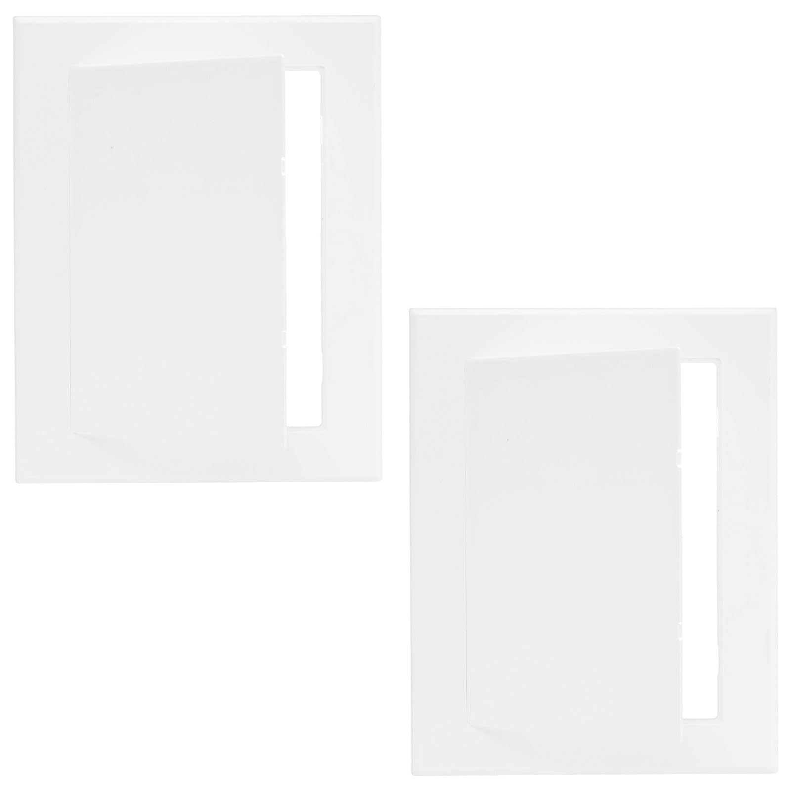 M METERXITY 2-Pack Access Panel for Drywall, 7x5 Inch Plastic Self Adhesive Wall Hole Cover Access Doors for Wiring Cable/Ceiling, Removable Plumbing Wall Panel [White, Rectangle]