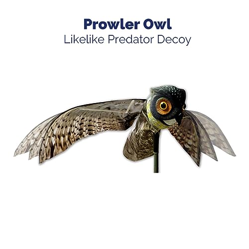 image for Bird-X Prowler Owl, Lifelike Owl Decoy with Glassy Eyes and Moving Win