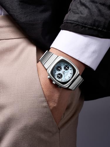 Image of French Connection Courvex Blue Dial Stainless Steel Chronograph Watch for Men - FCB21USM