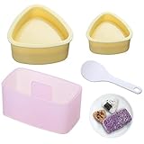 4PCS Non Stick Musubi Maker Kit, LIOUCBD Triangle Onigiri Mold, Sushi Mold Making Kit with Small Rice Paddle, Spam Musubi Maker Press Rice Ball Mold Maker for Kids Lunch Bento Home DIY Kitchen