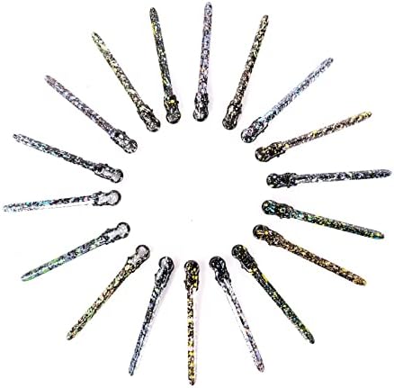 18 Pack Metal Duck Bill Hair Clips, Bandenger 3.7" Rust Resistant Metal Crocodile Hair Clips with Holes for Feminine Styling, Hair Coloring, Curly Hair, Salon, Bow DIY（Mixed color）