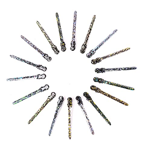 18 Pack Metal Duck Bill Hair Clips, Bandenger 3.7" Rust Resistant Metal Crocodile Hair Clips With Holes For Feminine Styling, Hair Coloring, Curly Hair, Salon, Bow Diy（Mixed Color） #TOP17