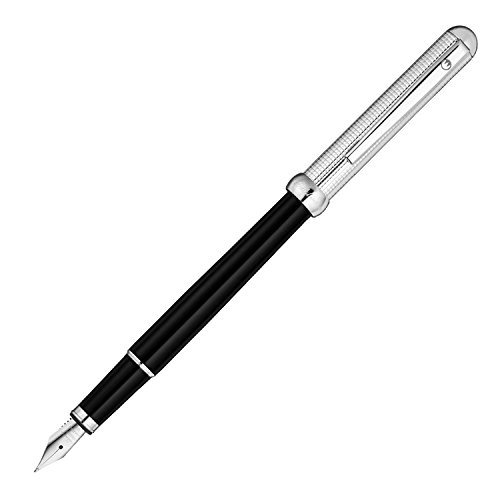 Stylo plume M design pyramide Waldmann Chess laqué argent 925 - 6