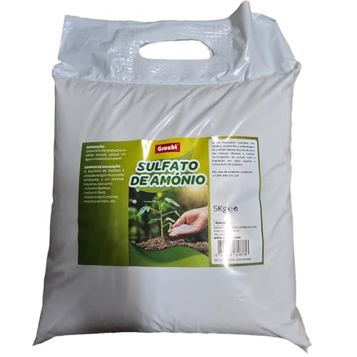 Sulfato de Amonio 5 kg - Fertilizante Granulado para Agricultura y Jardinería - Alto Contenido de Nitrógeno (21%) | Mejora el Suelo y Desarrollo de las Plantas