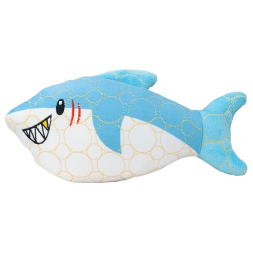Bite Force Deep Sea Peluche giocattolo resistente per cani - Realizzato in Kevlar, materiale multistrato con cuciture rinforzate e Squittio. Ideale per forti masticatori (Squalo)