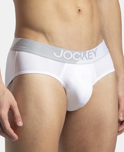 Image of Jockey MM04 Men Microfiber Mesh Elastane Stretch Performance Active Wear Brief with StayDry Technology