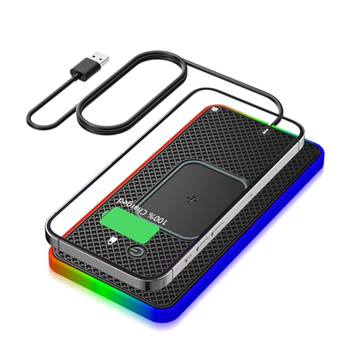 ZUKIDA Ԃ̏[d RGB ڎԗpCX[d 15W \ȕ͋CCg [dpbhdb[dpbh USBgѓdb[d}bg Type-C  USB ~߃CX[dpbh 15W RGB CX[d X}[g