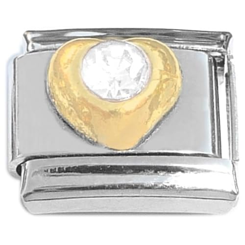 NewCharms Small Heart April Italian Charm