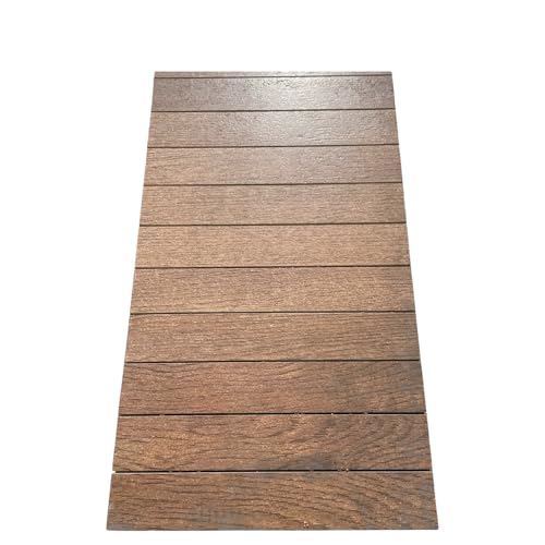 Piastrella mattonella gres pocellanato a mosaico su rete effetto legno scuro 30 x 60 cm 1' scelta made in Italy, prezzo riferito a 1 singolo pz