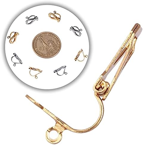 40 Pcs Stainless Steel Clip-on Earrings Earring Converter Clip DIY Jewelry Making for DIY Earrings Without Pierced Ears