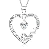 FANCYCD Romantic Christmas & Anniversary Necklace Gift for Women - Personalized I Love You Heart Jewelry for Wife/Girlfriend, Unique 1st Year Celebration & Birthday Gift Ideas