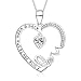 Holiday Deals Week - FANCYCD “I Love You to the Moon and Back” Love Heart Necklace, Jewelry for Women & Girls, Gifts for Girlfriend, Wife, Sister, Grandma, Mom