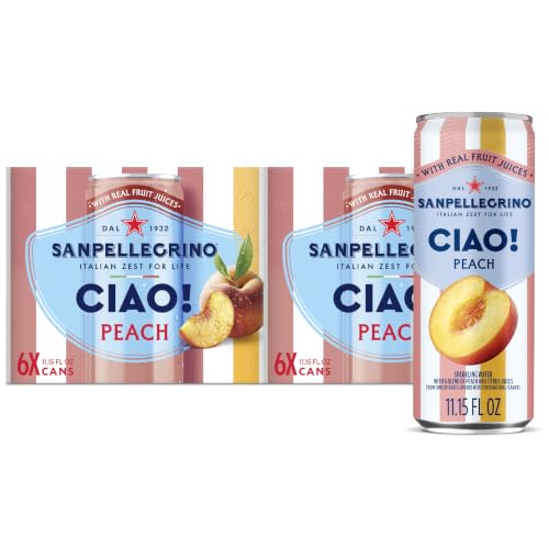 Sanpellegrino CIAO Peach Sparkling Water cans