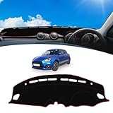 TUCKBOLD スズキに対応 スイフトスポーツZc33s用 ダッシュボードマット 2018-2019 ダッシュボードカバー センターコンソールダッシュボードカバーマット 保護マット 内装 カスタム パーツ アクセサリー インテリア 日焼け防止/映り込み防止/傷防止/ズレ防止 ポリエステル素材 ブラック レッドライン 1枚セット