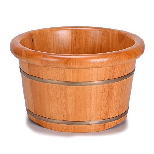 Spa de pies de madera robusta 24 cm amarillo miniatura 1