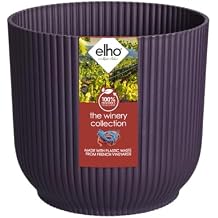 elho The Winery Collection 18 - Plant Pot Indoor - 100% Recycled Plastic - 18.3 x H 16.8 cm - Purple/Deep Purple