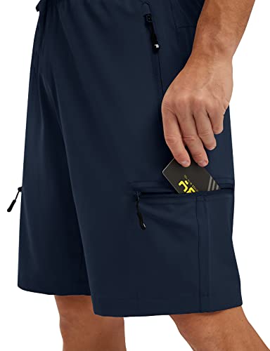 Rdruko Men's Hiking Shorts Quick Dry Lightweight Outdoor Sports Shorts With 5 Pockets Travel Fishing Work,Navy,S #TOP4
