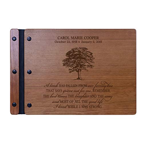 Lifesong Milestones Funeral Guest Book For Memorial Service Personalized Guest Book For Funeral Celebration Of Life Guest Book Engraved Family Tree Funeral Sign In Book Tree Of Life Wood Guest Book #TOP8