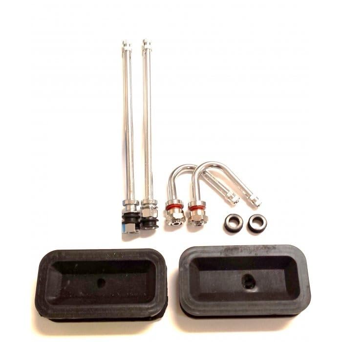 DL1SPAL Dually Valve Kit Chrome Sprinter 2006-Present 16" Steel Inner/Alum Outer Alcoa Rectangle w/Rounded Edges 3.5"x1.5" Class B or C