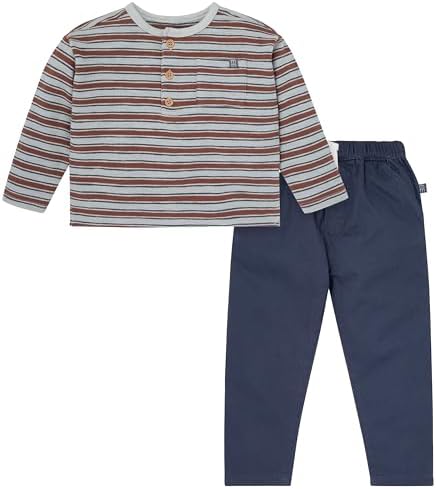 Modern Moments by Gerber Boys' Baby and Toddler Henley Shirt with Corduroy Pant 
