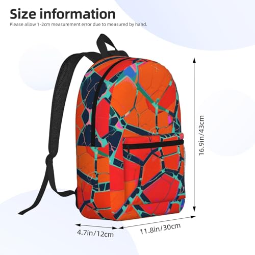 Backpack With Pockets, 17" Lightweight Daypack With Adjustable Padded Shoulder Straps For Men Women, Travel, Work & Gym3