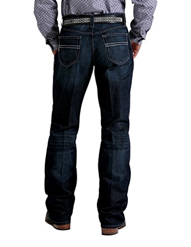 Cinch Men's Carter 2.4 Dark Wash Mid Rise Relaxed Bootcut Performance Jeans - MB71934005 IND 32W x 38L US2
