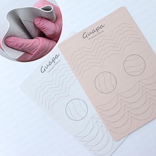 4 Stück Übungshaut für Lippentönung und Lippenrouge, künstliche Haut, Trainingspad für semi-permanentes Lippen-Makeup Anfänger (4PCS Beige Pad)