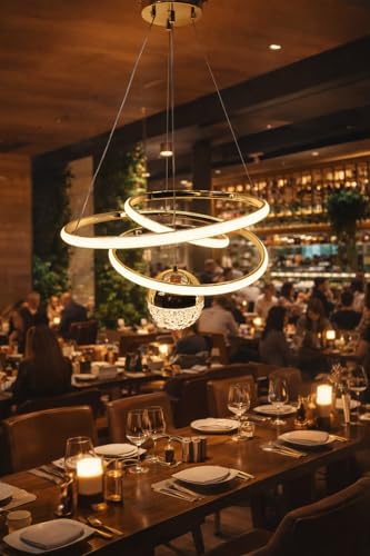 Image of Modern 20132 LED Pendant Chandelier Light | Warm White Decorative Lighting Fixture Contemporary Hanging Lamp | Ideal for Dining Room,Kitchen Island & Hall Living Room,