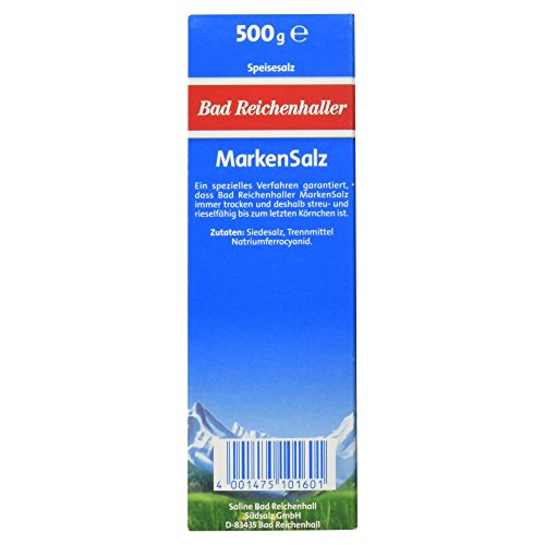 Bad Reichenhaller Marken Salz Reines Alpensalz aus Natursole, 500 g