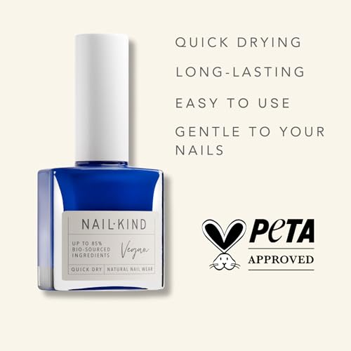 NAILKIND Blue Nail Polish - Ink Me - High-Gloss Nail Varnish - Vegan Nail Lacquer + Peta Certified + Cruelty Free - Quick Drying & Long Lasting - Chip Resistant Manicure - 8ml - Image 3