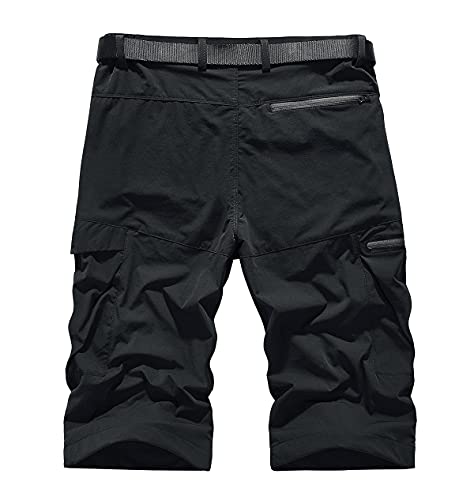 Quick Dry Cargo Shorts Men's Outdoor Summer Causal Hiking Multi-Pocket Short (No Belt)2