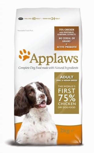 Applaws Natural Grain Free Dry Dog Food Huhn Geschmack für kleine und mittlere erwachsene Hunde 15kg Tasche