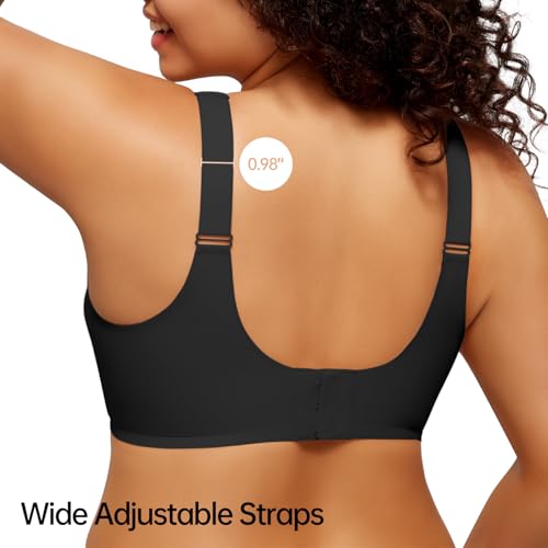 Image of LetsJoli Wireless Bras for Women No Underwire Full Coverage Push Up Bra Support Plus Size Bras for Older Women Bralettes
