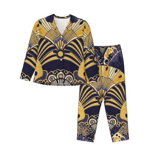 Pyjama classique noir manches longues boutonné femme élégant