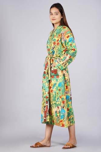 Image of Cotton Women Stylish Printed Kimono, Bath Robe,Night Wear Suit,Swim Wear, Night Dress, Beach Wear