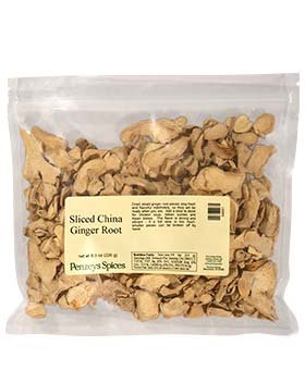 Sliced China Ginger Root By Penzeys Spices 8 oz bag (Pack of 1)