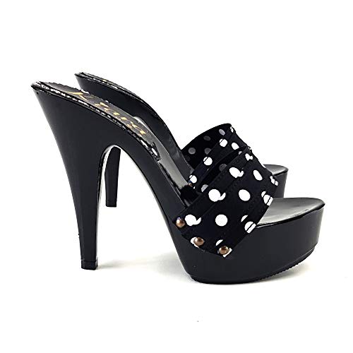 Kiara Shoes Zoccolo da Donna con Fascia Pois - Made in Italy -...