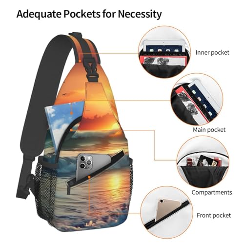 Bolso Cruzado Deportivo de Pecho para Hombre y Mujer miniatura 4