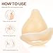 Adhesive Bra, Breast Lift Strapless Silicone Sticky Bra Nippless Covers Push Up Self Invisible Backless Sticky for Women (D Cup) Nude