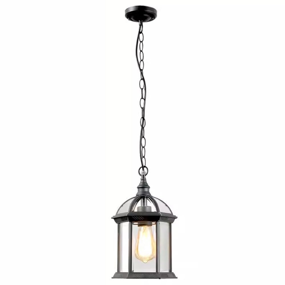 Wodoodporna lampa wisząca Farmhouse z przezroczystym szklanym kloszem
