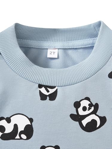 Image of Akyzic Boys Sweatshirts Cotton Long Sleeve Crewneck Pullover Toddler Kids Winter Warm Shirt Sweater Tops 3t-8t