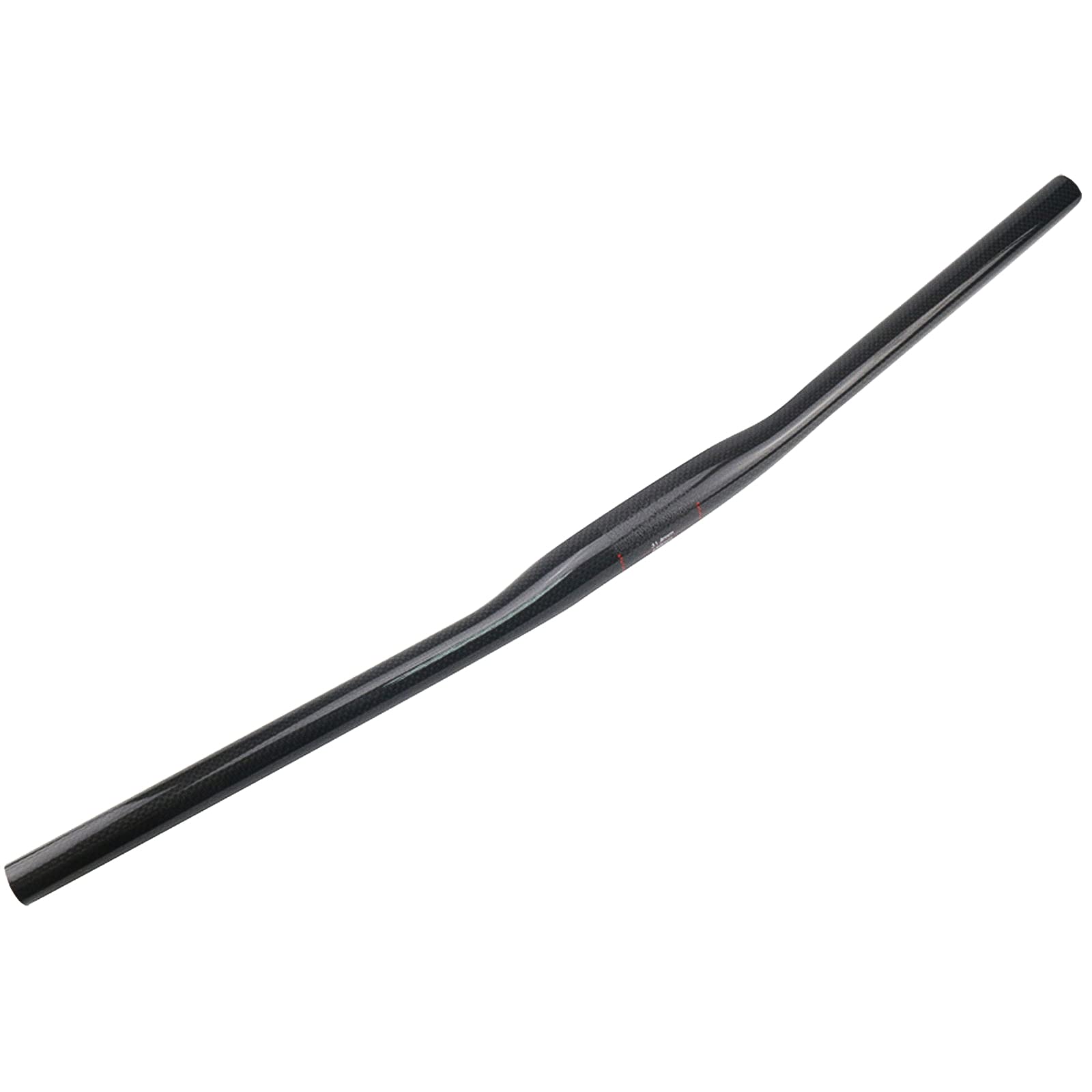 Alfa Pasca Guidon de VTT 31.8, VTT Plat / Riser Red MTB Guidon 680/700/720/740/760 Carbon VTT Guidon, No logo Black-3K glossy, Flat 680