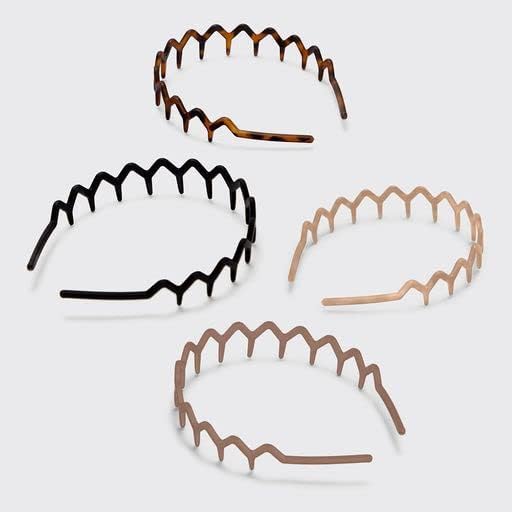 Honey Accessories 3pcs Zig Zag Headbands Recycled Plastic Hair