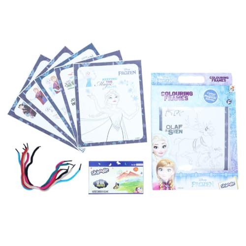 Image of SKOODLE Disney Frozen Colouring Frames | DIY Colouring & Painting Art Kit for Kids