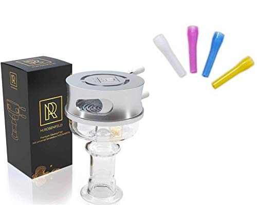 M. ROSENFELD | Premium Glaskopf Shisha Set | Shisha Kopf Set, Phunnel Kopf mit Smokebox HOOKARTIS- passt für alle…
