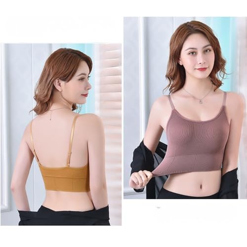 Image of Kaththai Women Cotton Padded Wire-Free Sports Bra with Adjustable Straps Soft Padded Push-Up Bra for Yoga, Fitness (Free Size Bra Fit Up to 28,30,32,34)