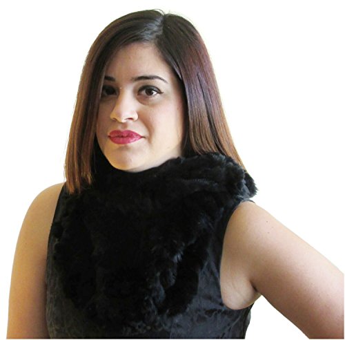 Knit Rex Rabbit Elastic Cowl Snood Loop Scarf